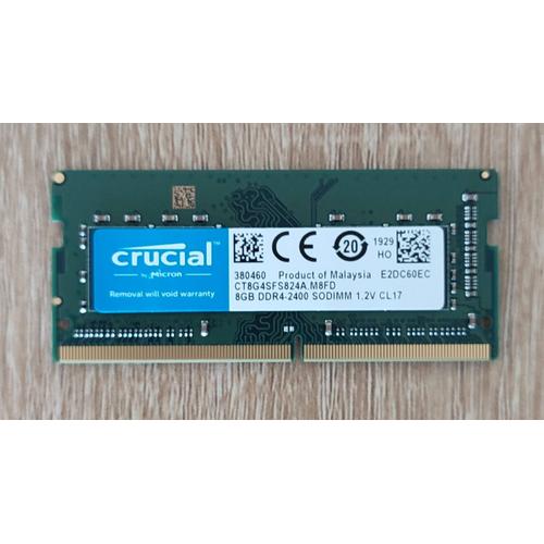 Crucial DDR4 SODIMM 8GO 2400 mhz CL17