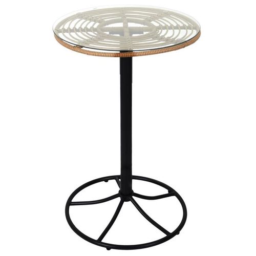 Paris Prix - Table De Jardin Haute "Surabaya" 100cm Noir