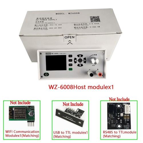 WZ6008 - convertisseur CC réglable, alimentation régulée en laboratoire, variable 60V 8a, voltmètre ammètre 12V 24V 36V