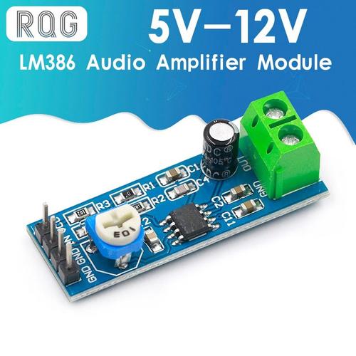 Amplificateur Audio LM386 5V-12V, 200 fois Gain, Module 10K, résistance réglable, multiplicateur 200, haut-parleur