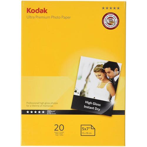 KODAK-Papier photo Ultra Premium, ultra brillant, 13x18cm, 280g, 20  feuilles
