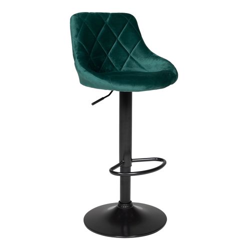 Tabouret De Bar En Velours Vert Robin