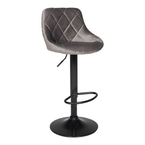 Tabouret De Bar En Velours Gris Robin