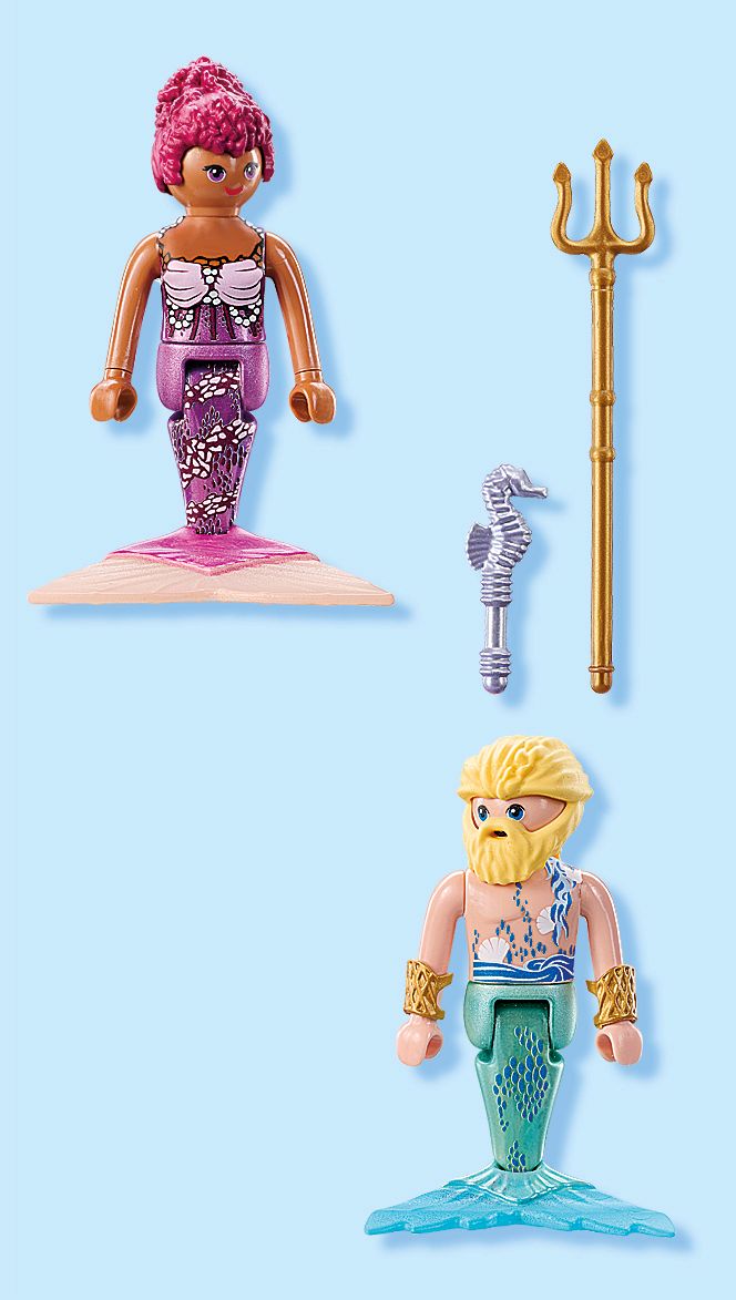 71799 Sir�ne Et Triton Avec Sceptre Et Trident - 4