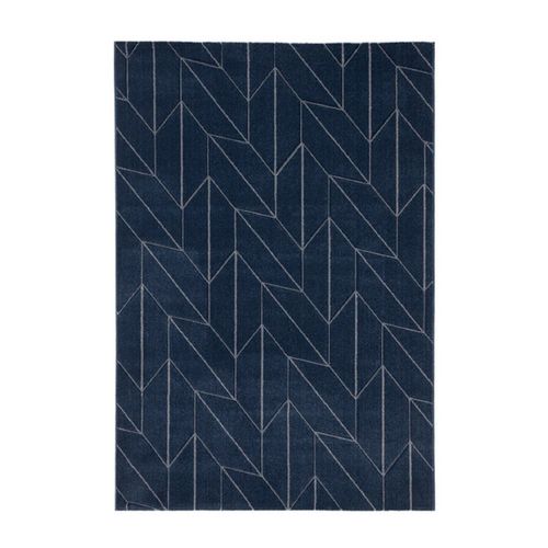 Tapis De Salon Design Clive 130x190 Cm Bleu Marine - Novatrend