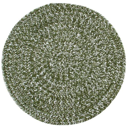 Tapis Rond Ou Oval Style Jute Intérieur Extérieur Juty 120x120 Cm Vert Olive - Novatrend