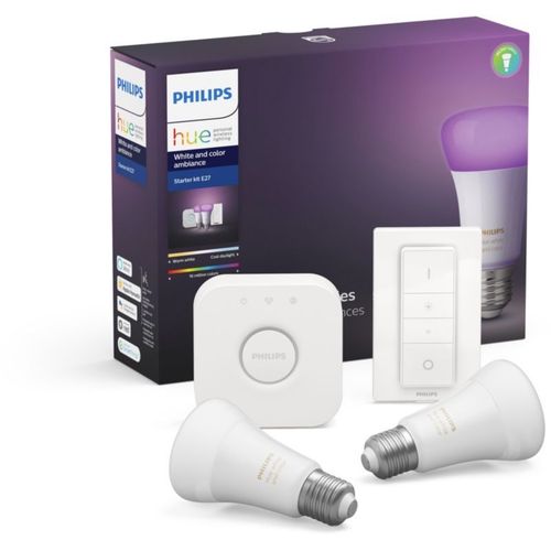 Ampoule Connectée Philips Hue White And Color Ambiance E27 Kit De Démarrage - Pack De 2