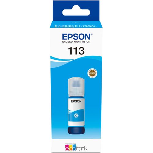 Epson EcoTank 113 - 70 ml - cyan - original - recharge d'encre - pour EcoTank ET-16150, 16650, 5150, 5170, 5800, 5850, 5880; EcoTank Pro ET-16680, 5150, 5170