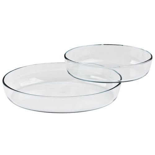 Lot De 2 Plats Ovales 26 X 18 Et 35 X 24 Cm