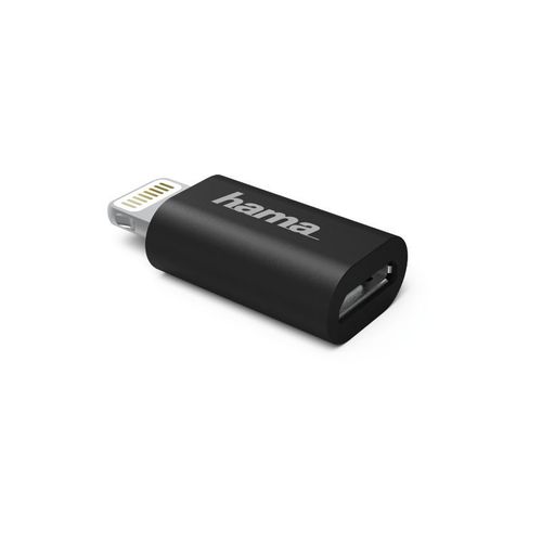 Adaptateur Hama Micro USB / Ligthning Noir