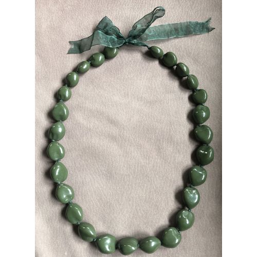 Collier De Grosses Perles Olives 80 Cm