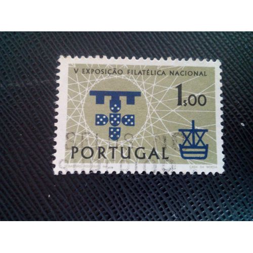 Timbre Portugal Yt 881 Armoiries De Lisbonne Et Navire Stylisé 1960 ( 040805 )