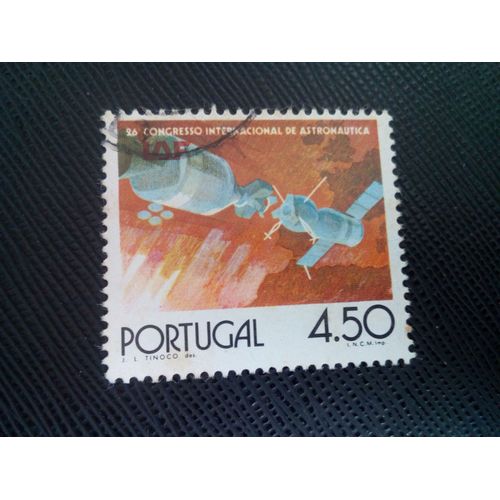 Timbre Portugal Yt 1272 Apollon Et Soyouz Dans L'espace 1975 ( 040805 )