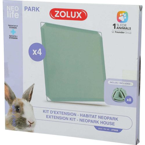 Extension Pour Cage Modulable Pour Lapin Park 1.84 M² Panneaux Pleins
