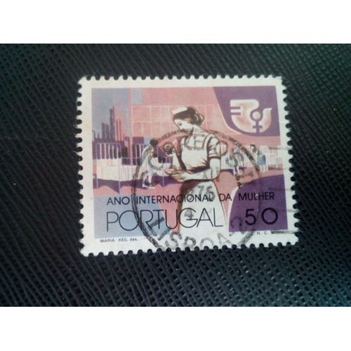 Timbre Portugal Yt 1281 Infirmière Et Service Hospitalier 1975 ( 040805 )