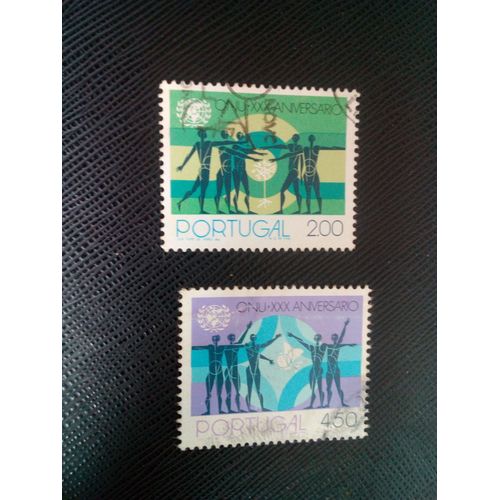 Timbre Portugal Yt 1268 A - 1268 B Onu (Nations Unies), 30e Anniversaire 1976 ( 040805 )