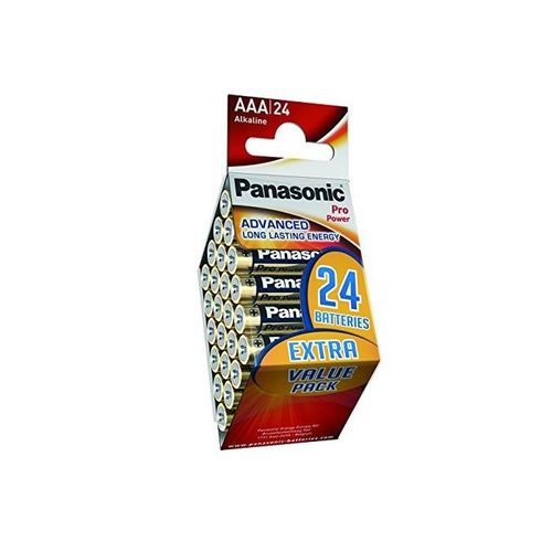 Panasonic Pack 24 Piles Alcalines Pro Power LR03/AAA (Micro) 1,5 V