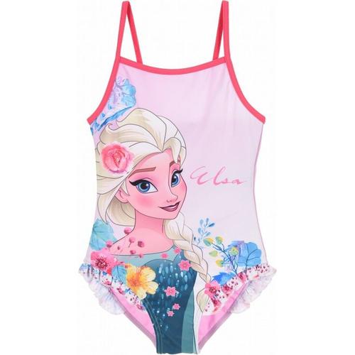 Maillot De Bain Neuf Disney Frozen Rose Avec Sublimation Elsa Et Froufrou En 4 Ans