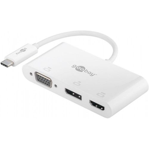 Adaptateur Usb 3.0 Type C Goobay Vers Hdmi + Vga Et Displayport