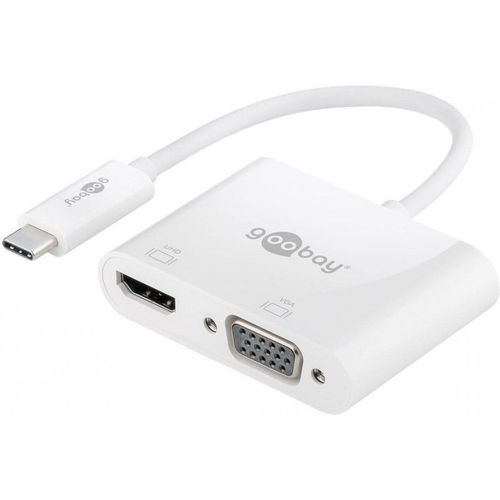 Adaptateur Usb 3.0 Type C Goobay Vers Hdmi + Vga
