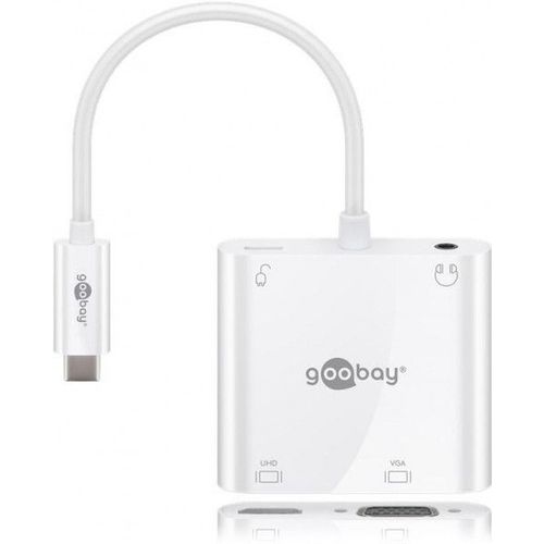 Adaptateur Usb 3.0 Type C 100w Goobay Vers Hdmi + Vga (blanc)