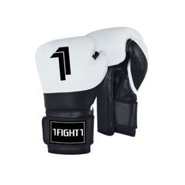 1fight1, Gants De Boxe Brookling, Noir Et Blanc, Taille 14oz
