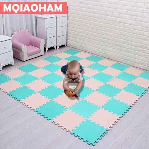 Ensemble De Coussinets De Sol En Mousse À Emboîtement Pour Enfants,Polymère Oligfoam,Multi-Couleurs,Puzzle Pour Bébé Jouant,Carrelage De Maison,18 Pièces - Type Green Beige-30 Pieces