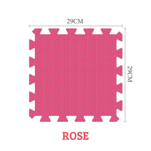 Ensemble De Coussinets De Sol En Mousse À Emboîtement Pour Enfants,Polymère Oligfoam,Multi-Couleurs,Puzzle Pour Bébé Jouant,Carrelage De Maison,18 Pièces - Type Rose-18 Pieces