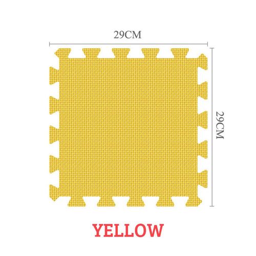 Ensemble De Coussinets De Sol En Mousse À Emboîtement Pour Enfants,Polymère Oligfoam,Multi-Couleurs,Puzzle Pour Bébé Jouant,Carrelage De Maison,18 Pièces - Type Yellow-18 Pieces