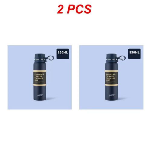 Fiole à vide en acier inoxydable,thermos,bouteille d'eau,extérieur,sport,voyage,tasse thermique,grande capacité,650 ml,850 ml,1100ml,1 pièce,2 pièces - Type K 2pcs #B