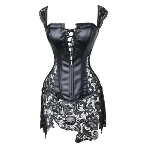 Corset Sexy En Faux Cuir Et Dentelle Pour Femmes,Bustier Gothique À La Taille,Style Steampunk,Europe,P271,2022