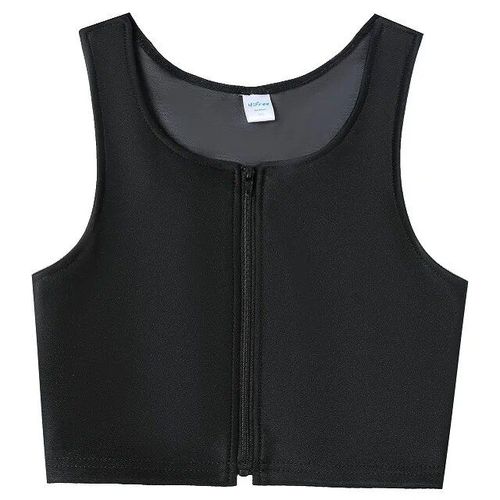 Bustier Respirant Artificiel Astique Pour Femme,Haut Corset,Fermeture Éclair Avant,Transparent,Lesbienne,Confortable,Été