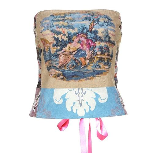 Corset D'été Moulant Sans Manches Pour Femmes,Haut Court À Cordon Imprimé Y2k,Slim,Débardeur,À La Mode