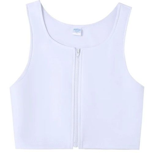 Bustier Respirant Artificiel Astique Pour Femme,Haut Corset,Fermeture Éclair Avant,Transparent,Lesbienne,Confortable,Été