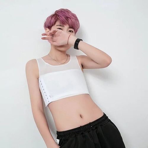 Corset Pour Femme Lesbienne,Sous-Vêtements Minces Et Respirants,Bustier En Glace,Pour Transgenre,Haut Précieux,D'été