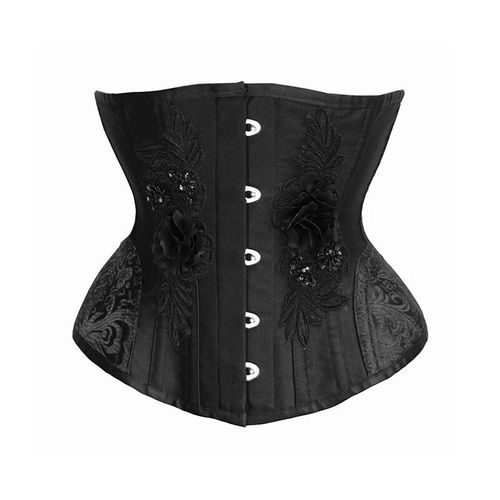 Corset Sous Le Buste Pour Femme,12 Baleines En Acier Désossé,Modelage Du Corps,Contrôle Du Ventre,Taille,Bustier Brodé
