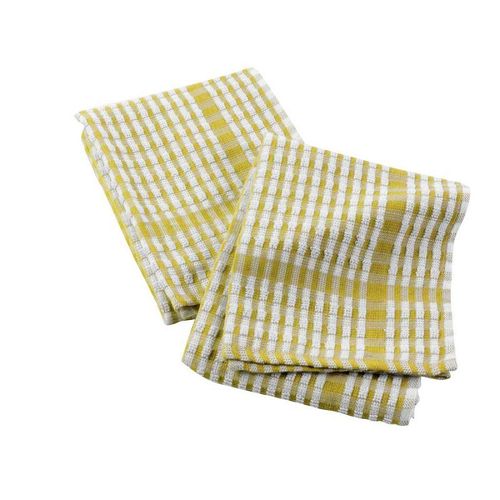 Lot De 2 Torchons De Cuisine "Mineo" 50x70cm Jaune