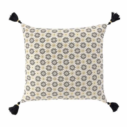 Housse De Coussin À Pompons "Floeor" 40x40cm Or