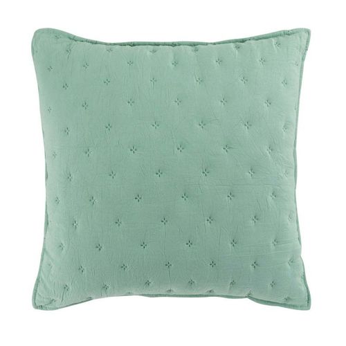 Housse De Coussin "Mellow" 40x40cm Menthe & Blanc