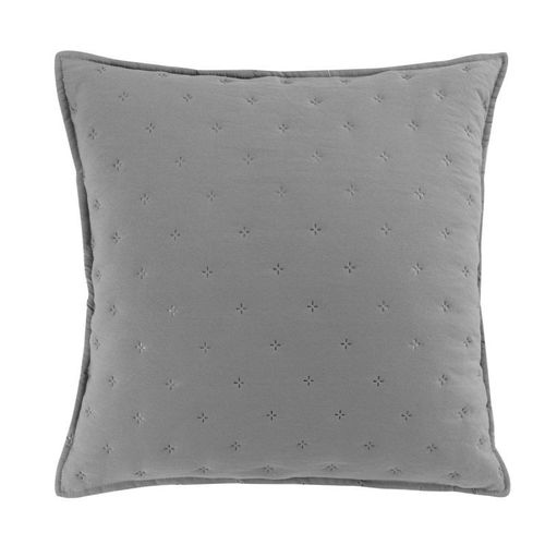 Housse De Coussin "Mellow" 40x40cm Gris & Blanc