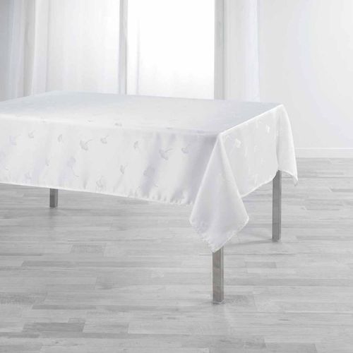 Nappe Imprimé Jacquard "Ophélie" 140x250cm Blanc