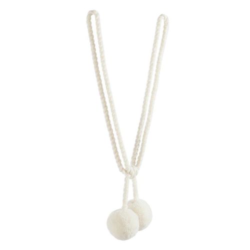 Embrasse De Rideau "Boule Coton" 45cm Ivoire