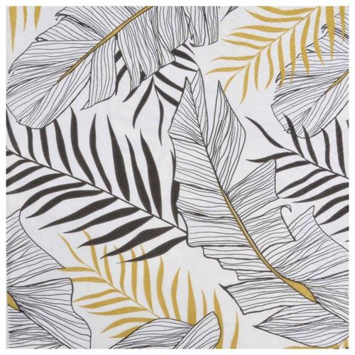 Paris Prix - Lot De 20 Serviettes En Papier "Feuillage" 33x33cm Blanc