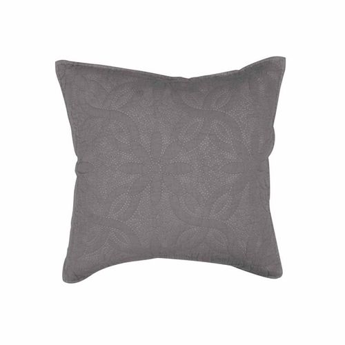 Housse De Coussin "Florette" 40x40cm Anthracite