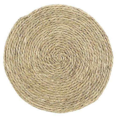 Set De Table Rond "Paille De Jonc" 38cm Naturel