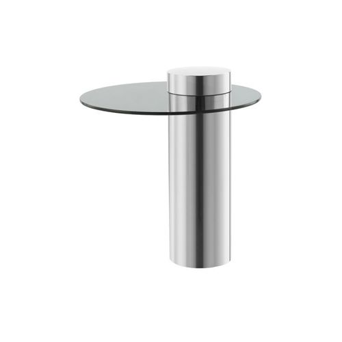 Table D'appoint Design "Ontario" 50cm Argent & Gris
