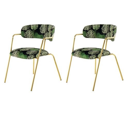 Lot De 2 Chaises Design "Forest Iii" 79cm Vert