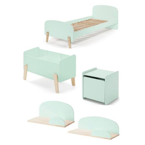 Chambre Complète Enfant 5p "Kiddy" Vert Menthe