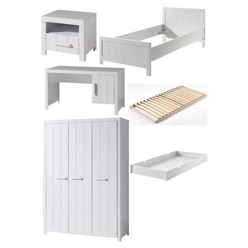 Chambre Complète Enfant 6p "Erik Iii" Blanc