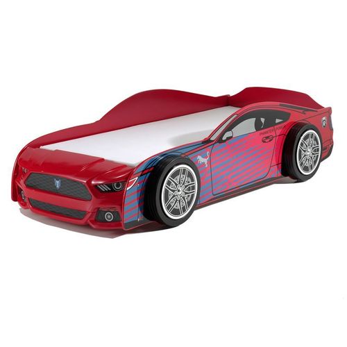 Pack - Lit Enfant & Matelas "Panther Power" 90x200cm Rouge